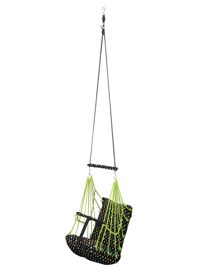 BOFFLE® Cotton Swing Chair for Kids Baby's Children Folding and Washable1-6 Years with Safety Belt/Home,Garden Jhula for Babies|Swing for Kids | Seat and Back Side 16x16 inch - Image 3